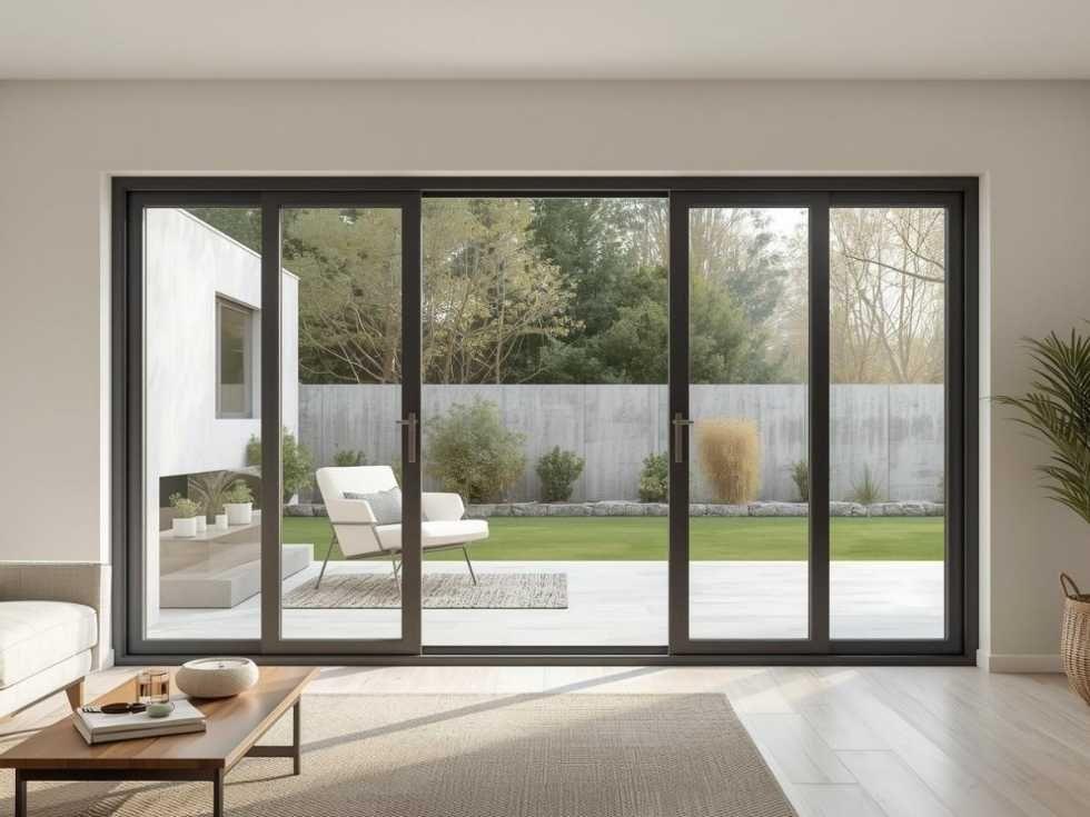 Sliding glass door balcony view